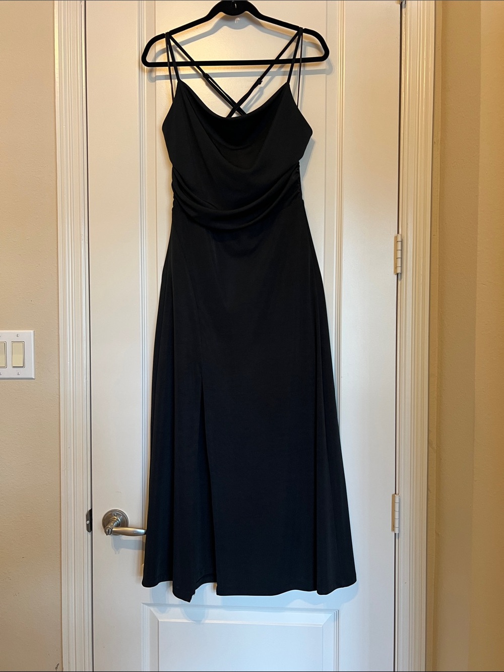 Jason Wu Black  Slip Dress with Crisscross Straps